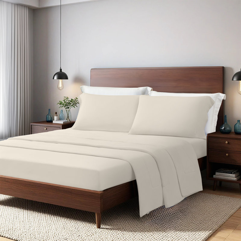 Ensemble de draps et de draps très froids, mélange de nylon, style moderne pour un confort toutes saisons