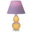 Small Double Gourd Accent Lamp - Sangria, Deep Patina Bronze - Lavender, Plum Shade-583633420-584545653