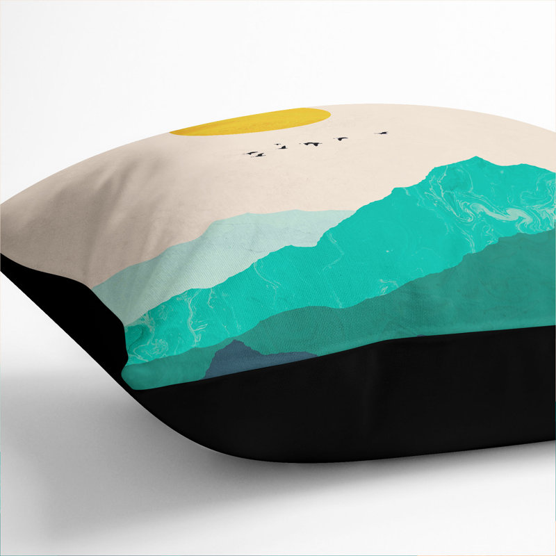 Square Cushion, 40cm H x 40cm W x 15cm D, Black