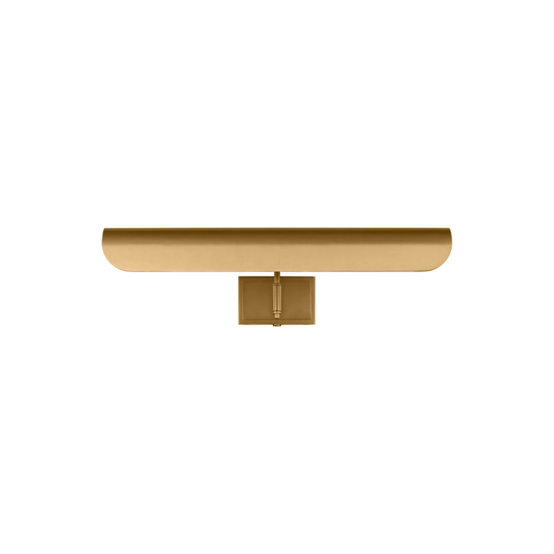 Romaine Dimmable Wall Mounted Picture Light, Brushed Brass, 7.75" H x 18" W x 9.13" D