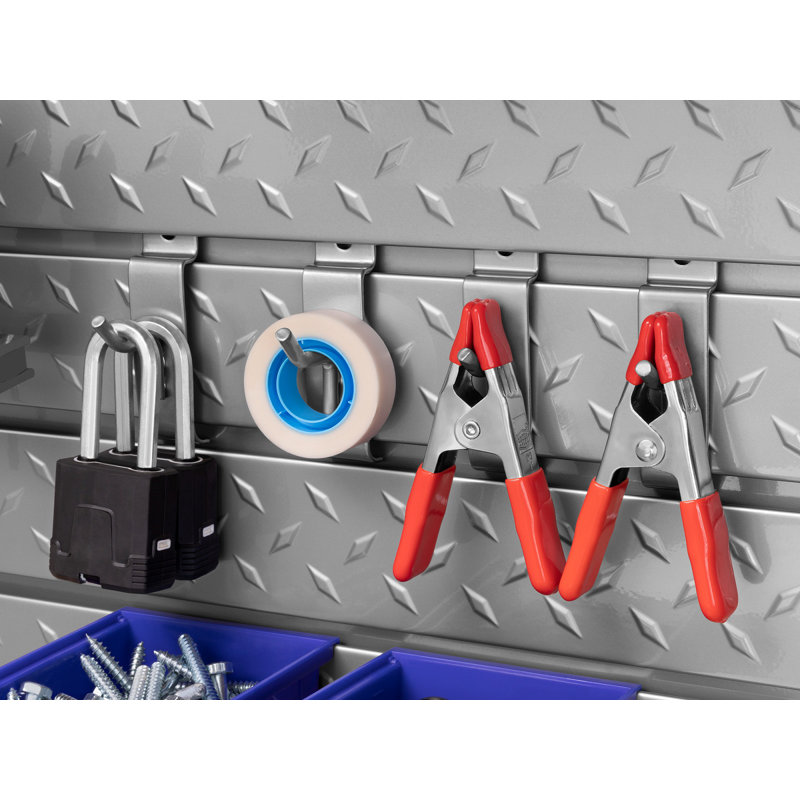 40 Piece Silver Steel Slatwall Accessory Kit