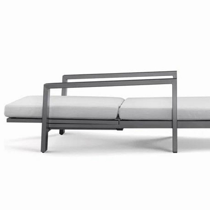 Adjustable Backrest Outdoor Lounge Chair Outdoor Chaise Lounge Set with Table , Cushion Included