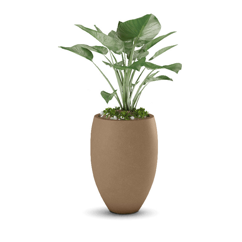 Brandy Concrete Planter, Adobe Bluff, 28" H x 22" W x 22" D