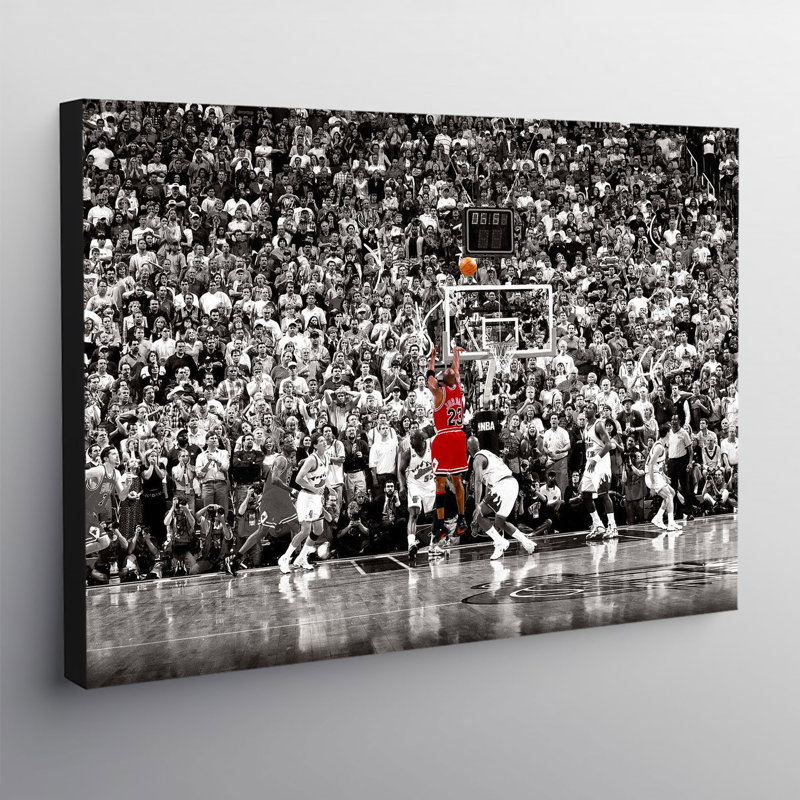 Michael Jordan Last Shot Basketball - Wrapped Canvas Print, 41cm H x 61cm W x 3.8cm D