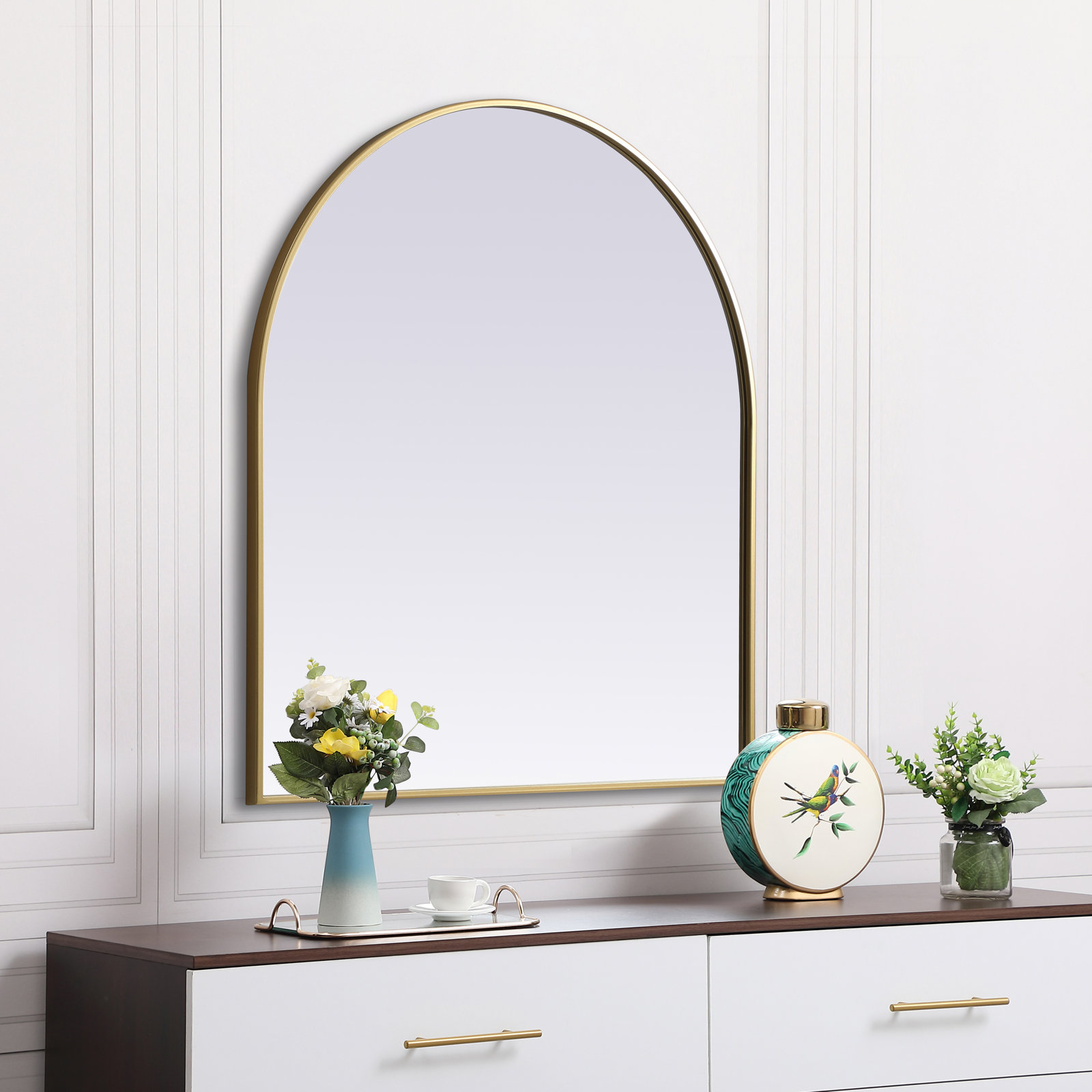 Sabine Accent Mirror, Brass, 36" x 33"