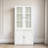 Display Cabinet With Double Glass Doors, Traditional Style China Cabinet, Hutch Cabinet, Accent Cabinet