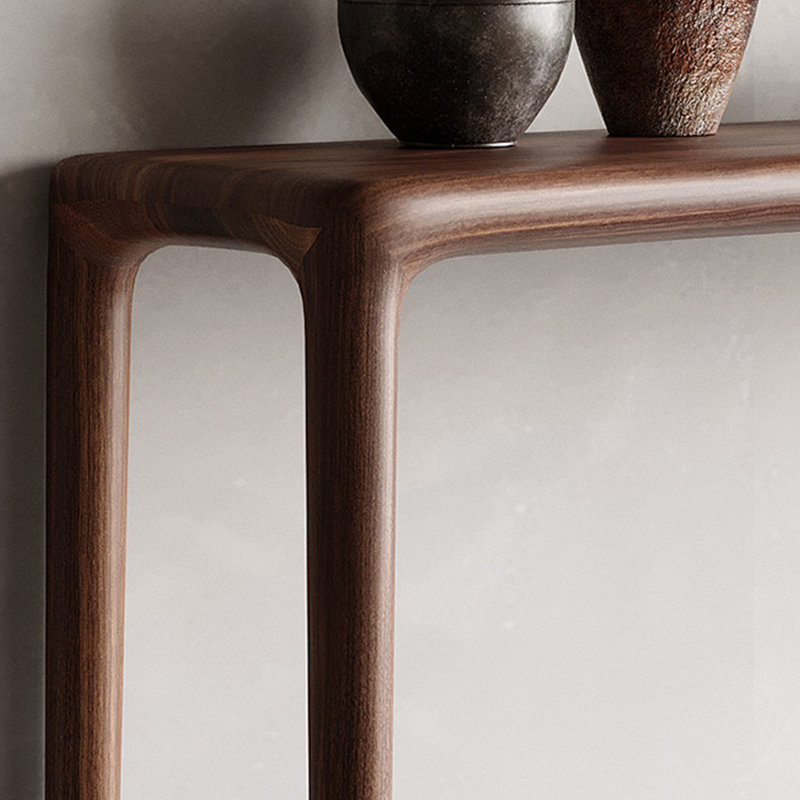 Console simple de style chinois, H 34,6 po x l 55,1 po x P 13,8 po