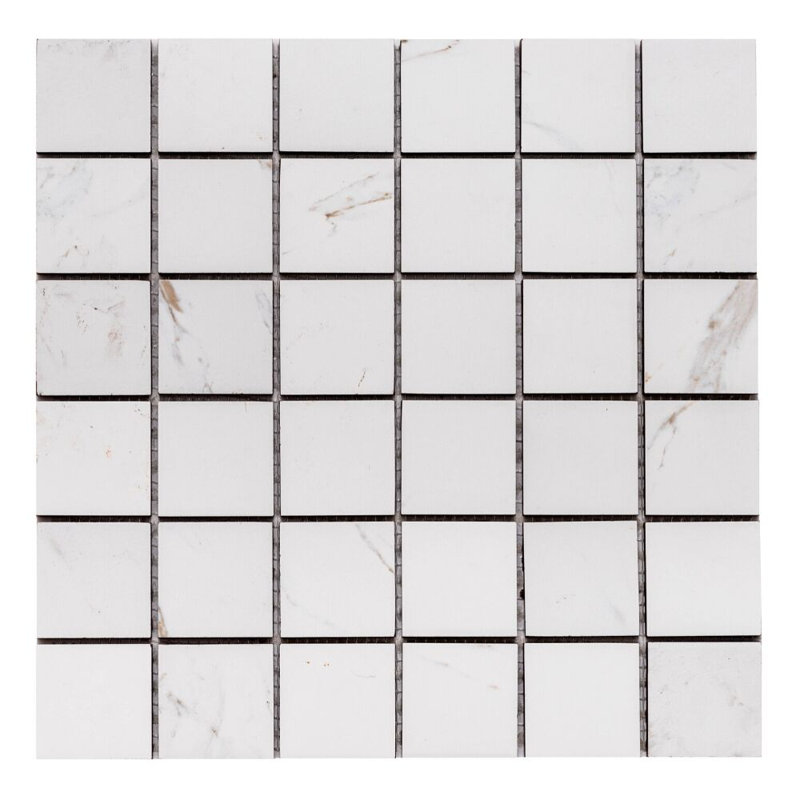 Huntington 12" x 12" Porcelain Grid Mosaic Wall & Floor Tile