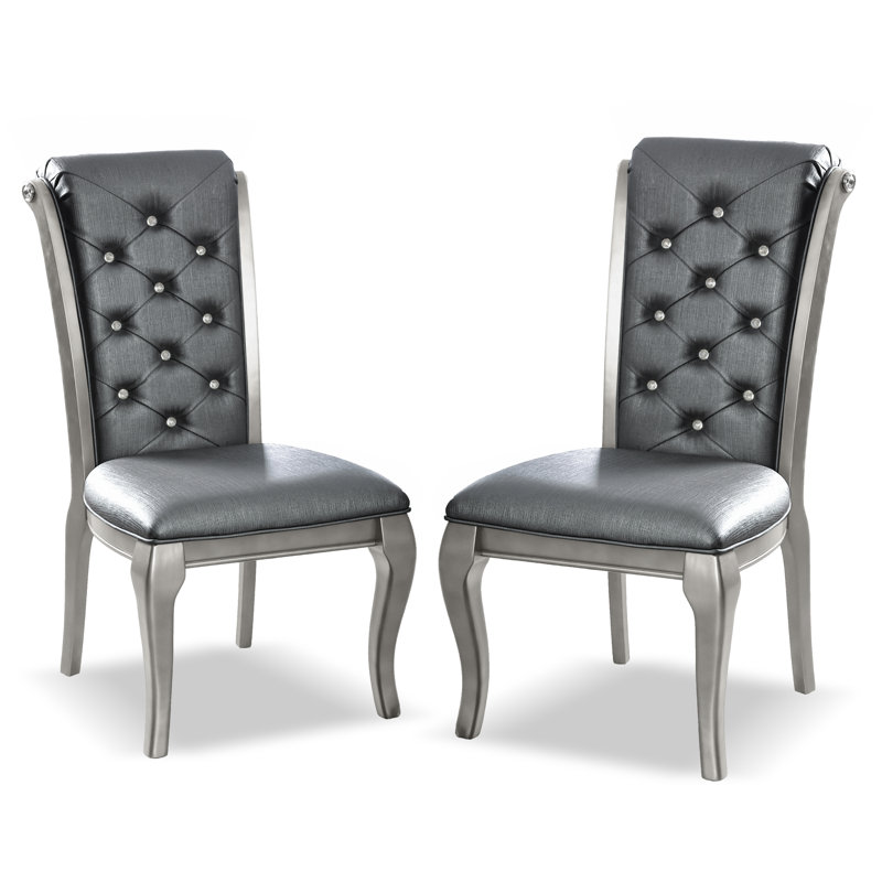 Chaise d'appoint Didcot, Beige, Champagne argenté