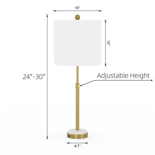 Block Golden Calacatta Marble Table Lamp + Reviews