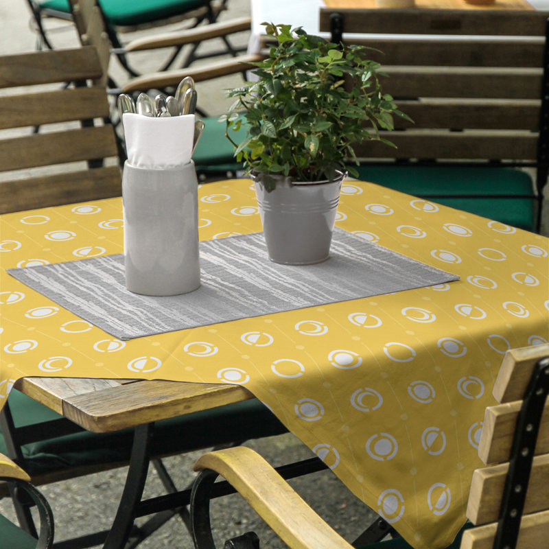Nappe des phases de lune classiques, Blanc/jaune