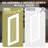 Modern White Primed And 1-Lite Clear Glass Sliding Barn Door With Installation Hardware Kit(No Assembly Required)-110162229