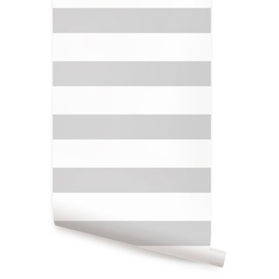 Panneau de papier peint adhésif à rayures L 18 pi x l 24 po Wimbish