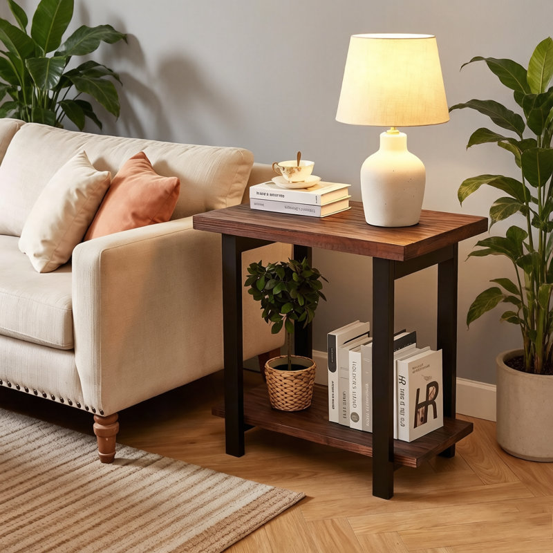 Table d'appoint Industrial, 16.93" D x 27.16 " W x 27.16”H