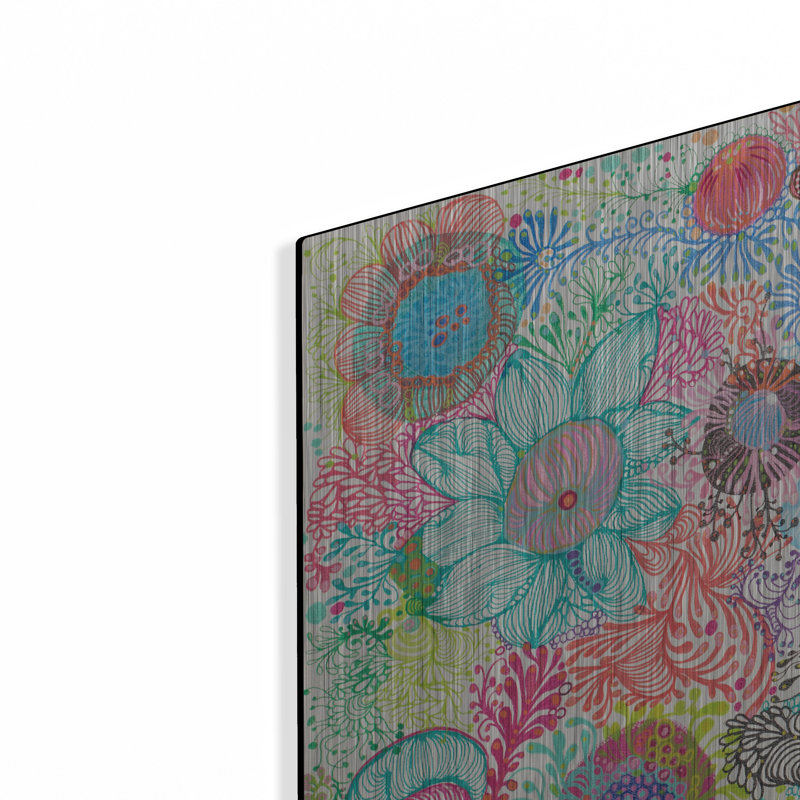 Art mural en métal Luxe Flor Art2 par Noemi Ibarz, 36 po x 24 po