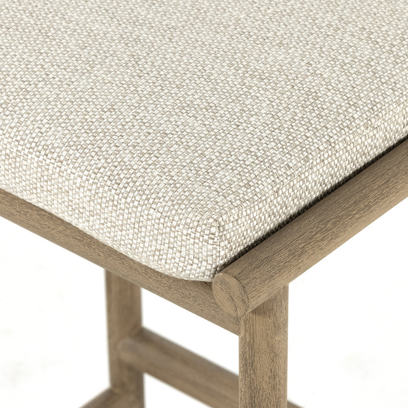 KYLA Outdoor Teak Bar Stool, Bar Stool (30.47” Seat Height)