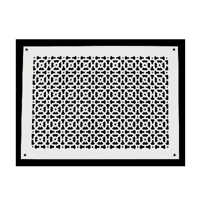 AIR RETURN 14"x20" Duct Opening | Heavy Cast Aluminum Duct Cover (16"x22" Overall) | Powder Coated