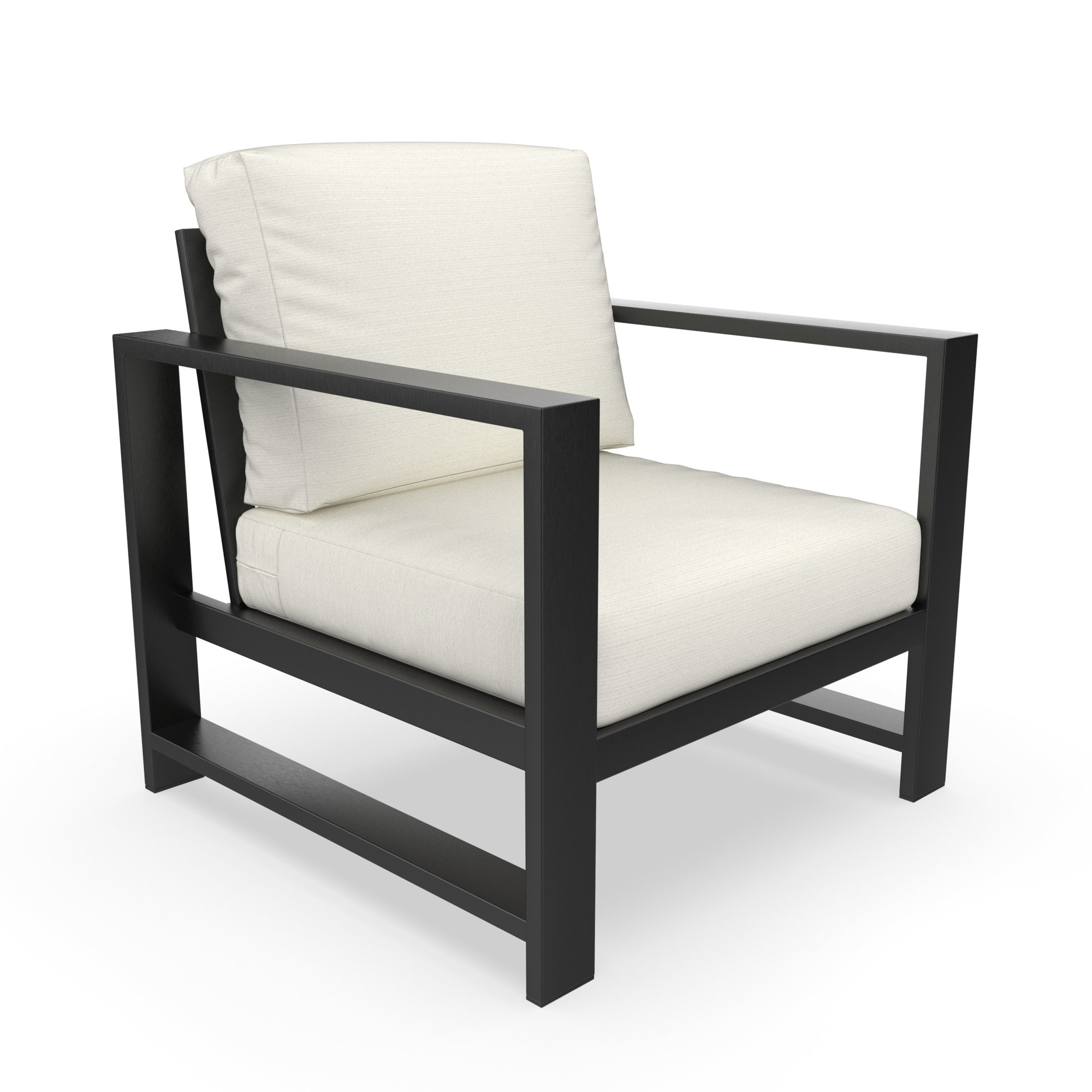 Dulcie 4 Person Seating Set With Sunbrella Cushions, Canvas White Sunbrella® Canvas