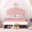Lit taille tapissier Princess avec tête de lit couronne et 2 tiroirs, lit plateforme avec tête de lit et pied de lit