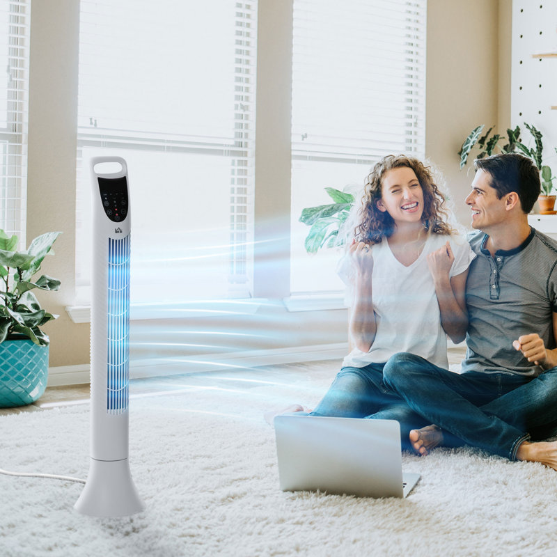 Natale 91.5 cm Tower Fan, White