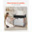 3 Section Laundry Sorter, Rolling Laundry Hamper With 2 Drawers, Hooks & Wheels, Rolling Basket Organizer Storage With Pull-Out Rolling Bags And Wooden Tabletop For Dirty Clothes, Bathroom