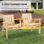 Bench With Table Set Patio Bench, Garden Bench With Middle Table And Umbrella Hole