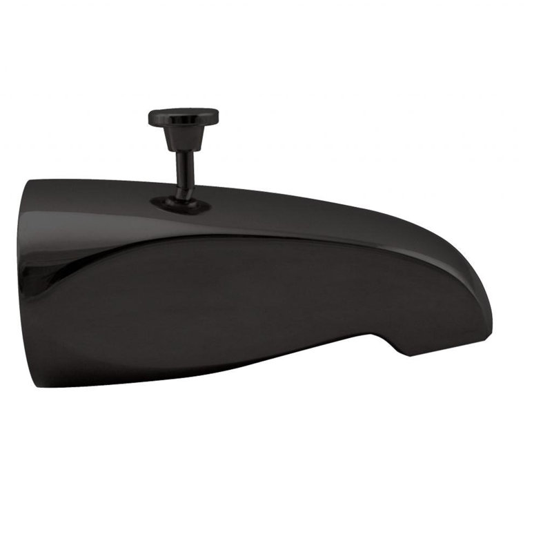Bec de baignoire à fixation murale 5-1 / 2 "avec inverseur arrière, Noir mat