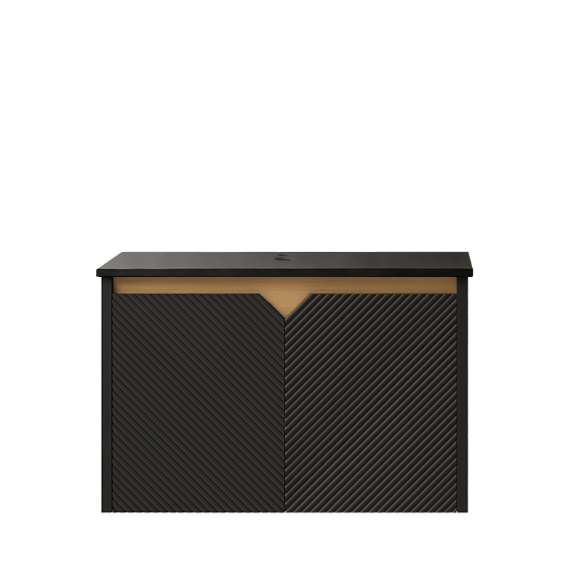 Armoire murale 24 po en contreplaqué noir