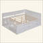 Lit de jour avec tiroirs et tablettes