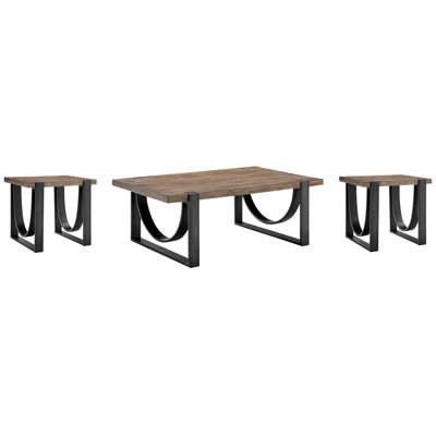 Rectangular Cocktail Table With 2 End Table