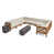 Structure teck / coussin beige est en rupture de stock