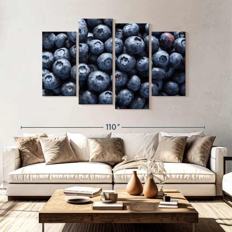 Yarlin Fresh Blueberries, 54" H x 84" W
