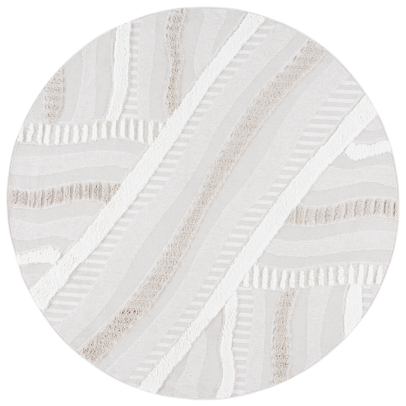 Kirrah Performance Abstract Rug, Round 6'7"