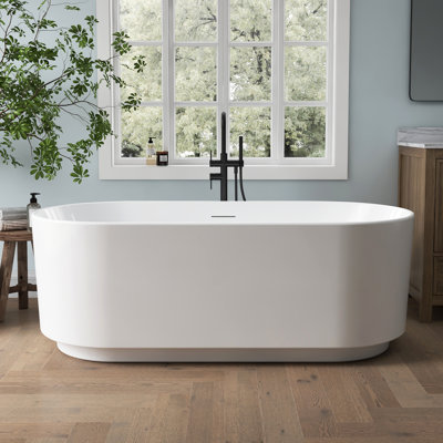 67'' Freestanding Acrylic Tub Freestanding Soaking Bathtub
