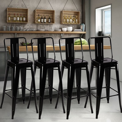 Mcdaniel Iron Bar Stool with Iron Frame