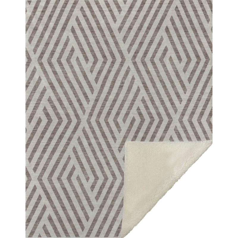 Jeté en sherpa Addison, Taupe