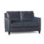 Causeuse à accoudoirs carrés en cuir véritable 54,5 po Yorba-629710249-629710283