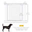 Barrière en métal pour animaux 29,5 "à 40,6", avec porte à fermeture automatique, double verrouillage