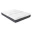 Matelas King 30 cm - Ressorts ensachés en mousse à mémoire de forme et gel au thé - Soulage le stress et favorise un sommeil réparateur - Tissu blanc