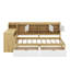 Lit de jour simple avec armoires et tiroirs-124640092