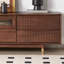 Meuble télé en bois massif au design médiéval-110376376