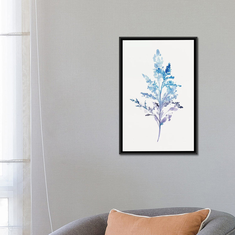 « fantaisiste botanique ii », impression sur toile, H 26 po x l 18 po x P 1,5 po, Toile encadrée noire, Pas de tapis