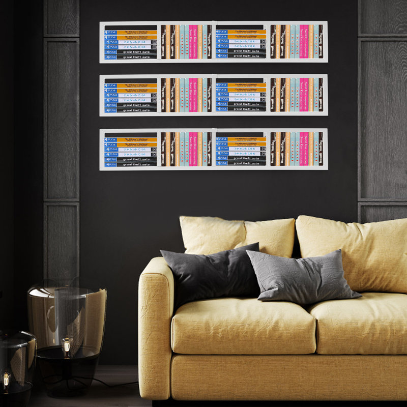 Metal Wall Mounted Media Storage, White
