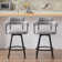 Rabassa Swivel 26" Linen Counter Stool