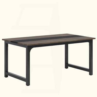 Bureau d'ordinateur robuste 63 po x 31,5 po - capacité de 900 lb, structure triangulaire en acier renforcé, pieds réglables, poste de travail industriel pour bureau personnel / joueurs / télétravailleurs
