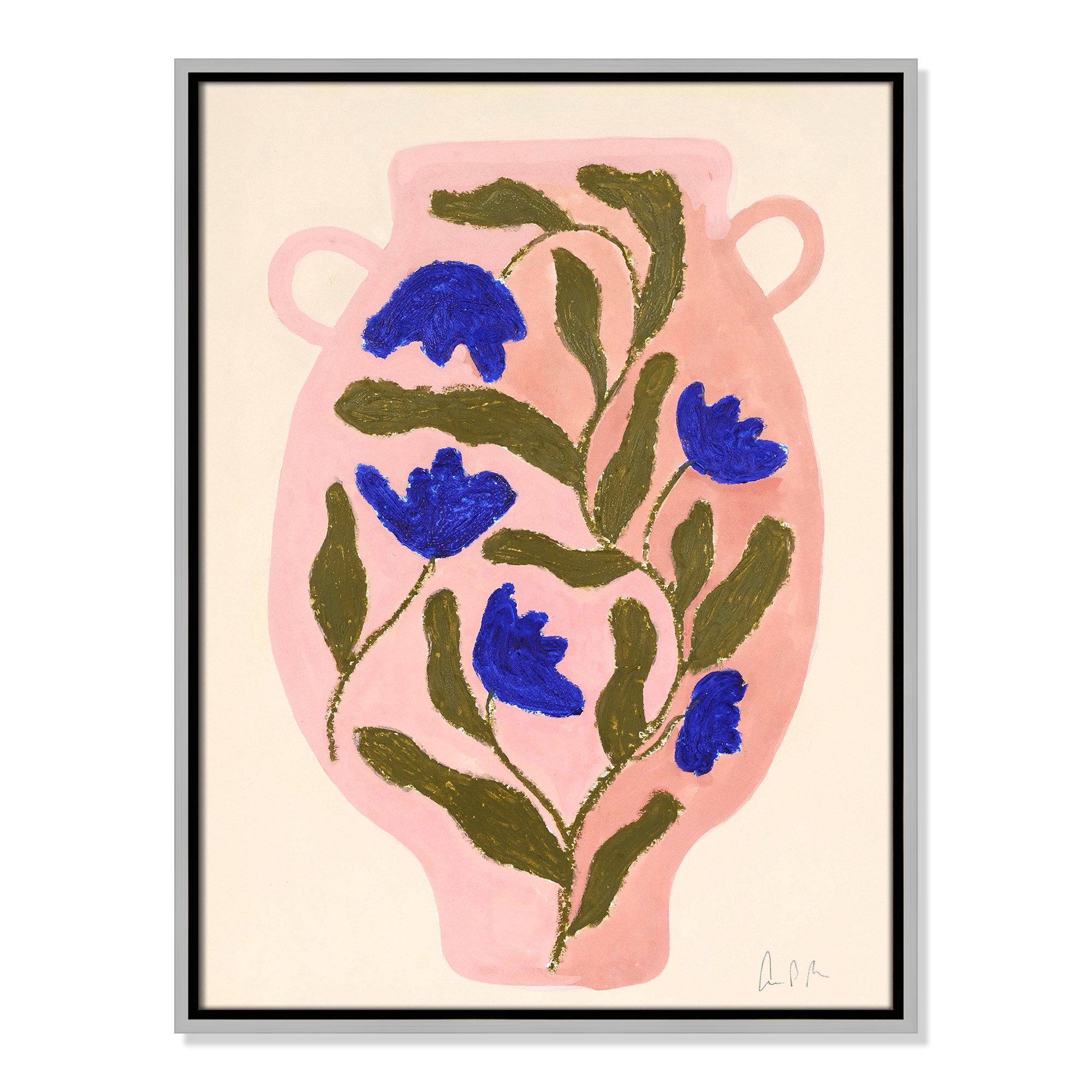 Vase No. 01 Print by Camilla Bergqvist, 25.5" H x 19.5" W, Silver