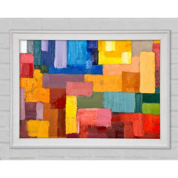 Ivy Bronx Patchwork Colours Mix Framed Print | Wayfair.co.uk