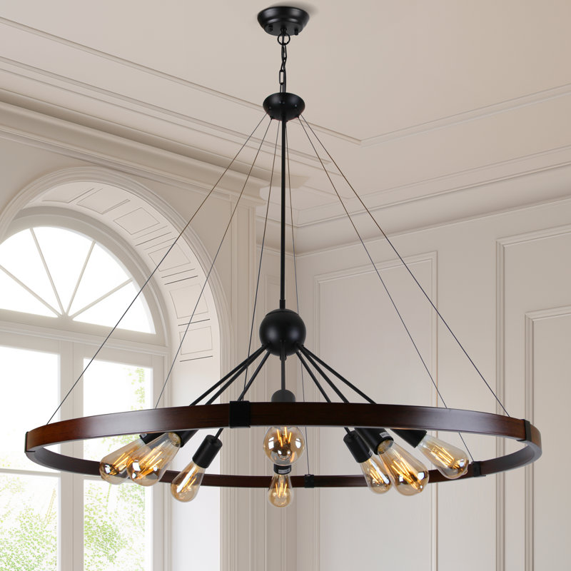 Luminaires rustiques 8 lumières de style campagnard