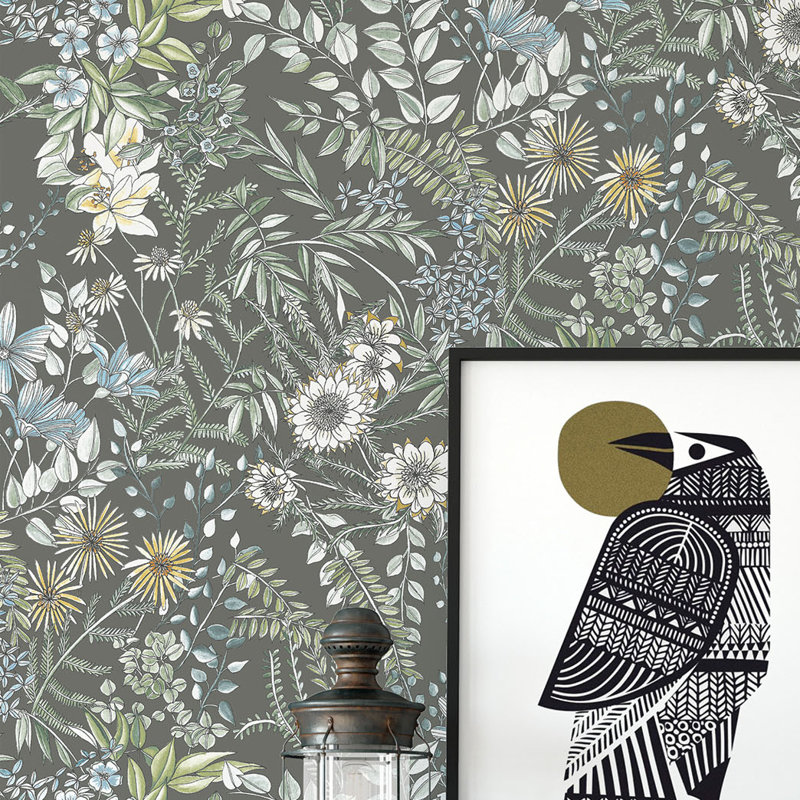 Rouleau de papier peint lisse L 396 pi x l 20,5 po Full Bloom, Taupe, 396'