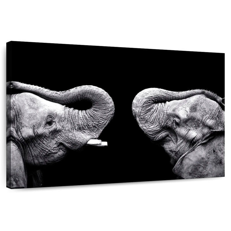 Crowle Dueling Elephants, 32" H x 48" W